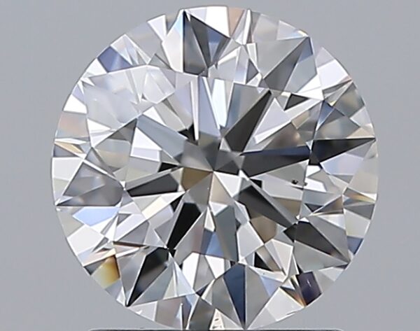 1.51 carat, D colour, VS2 clarity, Round shape, Natural Diamond.