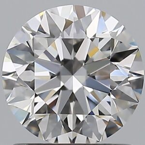 1.22 carat, F colour, VVS1 clarity, Round shape, Natural Diamond.