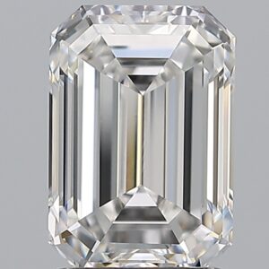 2 carat, F colour, VS2 clarity, Emerald shape, Natural Diamond.