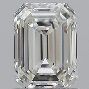 1 carat, H colour, VVS2 clarity, Emerald shape, Natural Diamond.