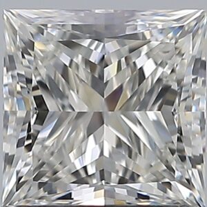1 carat, H colour, VVS1 clarity, Princess shape, Natural Diamond.