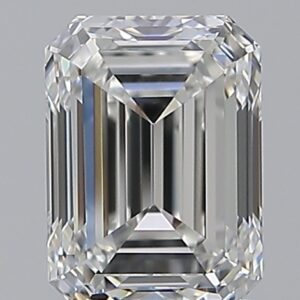 1 carat, G colour, VVS2 clarity, Emerald shape, Natural Diamond.