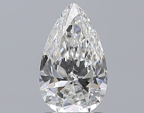 1 carat, F colour, SI1 clarity, Pear shape, Natural Diamond.