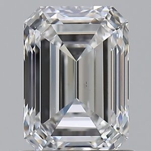 1 carat, E colour, VS2 clarity, Emerald shape, Natural Diamond.