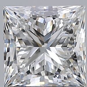 1.51 carat, E colour, VVS2 clarity, Princess shape, Natural Diamond.