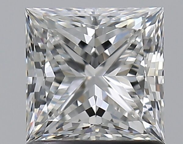 1.02 carat, F colour, VVS2 clarity, Princess shape, Natural Diamond.