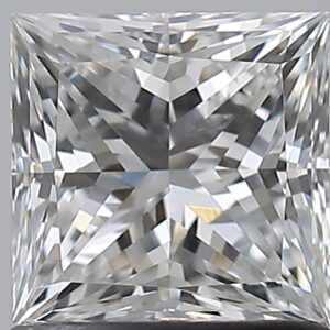 1 carat, F colour, VVS2 clarity, Princess shape, Natural Diamond.