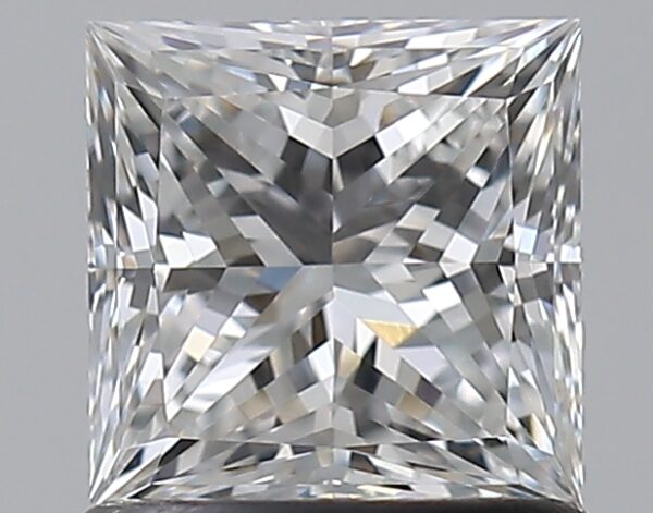 1 carat, F colour, VVS2 clarity, Princess shape, Natural Diamond.