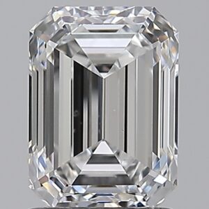 1.51 carat, E colour, VS2 clarity, Emerald shape, Natural Diamond.
