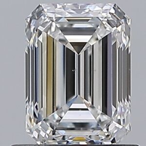 0.98 carat, E colour, VS1 clarity, Emerald shape, Natural Diamond.