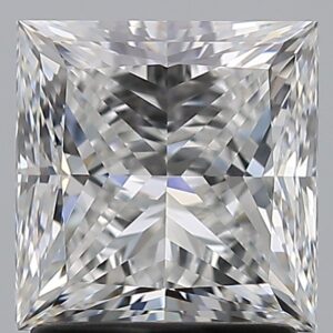 2.01 carat, E colour, VVS2 clarity, Princess shape, Natural Diamond.
