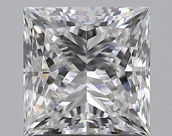 1.5 carat, E colour, VVS2 clarity, Princess shape, Natural Diamond.