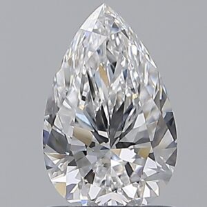 1 carat, D colour, VS1 clarity, Pear shape, Natural Diamond.
