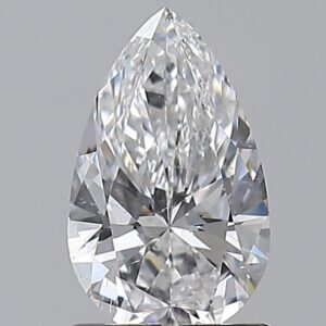 1 carat, D colour, SI2 clarity, Pear shape, Natural Diamond.