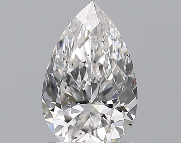 0.96 carat, E colour, SI2 clarity, Pear shape, Natural Diamond.