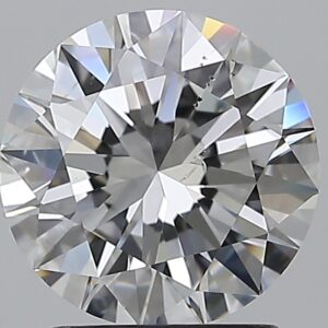 2.01 carat, E colour, SI1 clarity, Round shape, Natural Diamond.