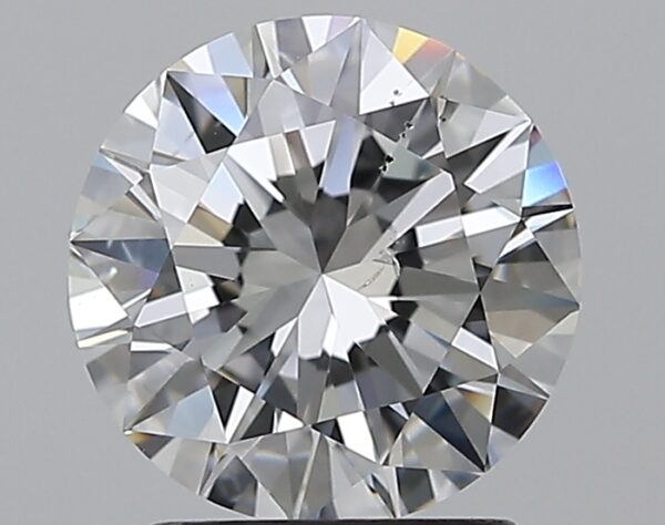 2.01 carat, E colour, SI1 clarity, Round shape, Natural Diamond.