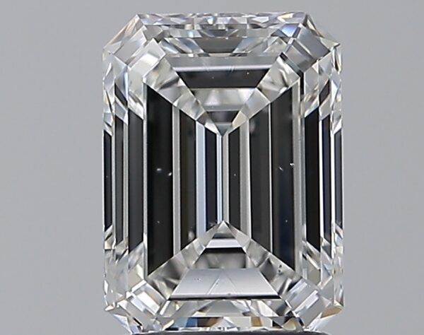 2.01 carat, F colour, VS2 clarity, Emerald shape, Natural Diamond.