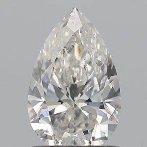 1 carat, H colour, SI2 clarity, Pear shape, Natural Diamond.