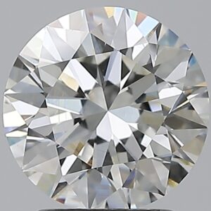 2.01 carat, H colour, SI1 clarity, Round shape, Natural Diamond.