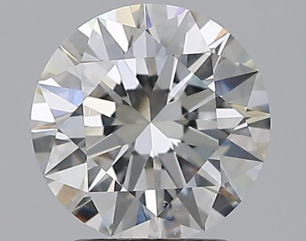 2.01 carat, H colour, SI1 clarity, Round shape, Natural Diamond.