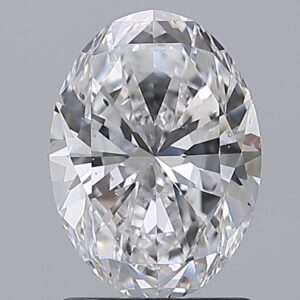 1.7 carat, D colour, SI1 clarity, Oval shape, Natural Diamond.