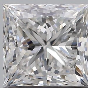 1.01 carat, E colour, SI1 clarity, Princess shape, Natural Diamond.