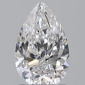 1.01 carat, E colour, SI1 clarity, Pear shape, Natural Diamond.
