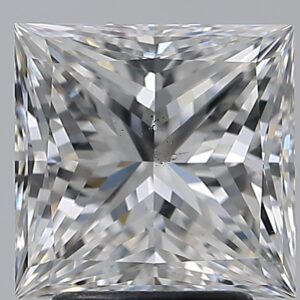 3.01 carat, F colour, VS2 clarity, Princess shape, Natural Diamond.