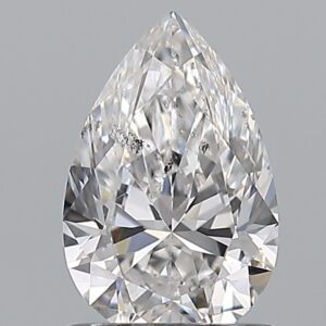 0.96 carat, E colour, SI2 clarity, Pear shape, Natural Diamond.