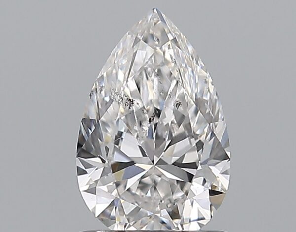 0.96 carat, E colour, SI2 clarity, Pear shape, Natural Diamond.