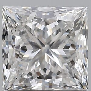 1.02 carat, E colour, SI1 clarity, Princess shape, Natural Diamond.