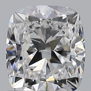 1 carat, D colour, VS2 clarity, Cushion shape, Natural Diamond.