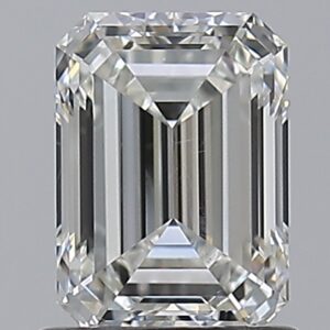 1.01 carat, H colour, SI2 clarity, Emerald shape, Natural Diamond.