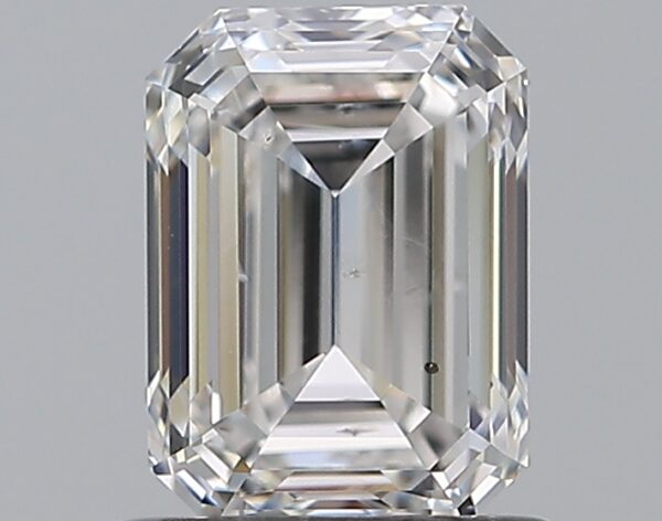 1 carat, E colour, SI2 clarity, Emerald shape, Natural Diamond.
