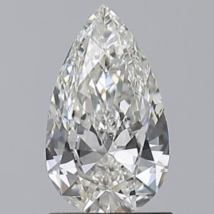 1 carat, H colour, VVS1 clarity, Pear shape, Natural Diamond.