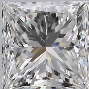 1.2 carat, F colour, VS2 clarity, Princess shape, Natural Diamond.