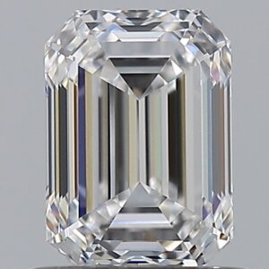 1.01 carat, D colour, IF clarity, Emerald shape, Natural Diamond.