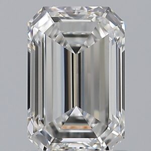 1 carat, F colour, VS2 clarity, Emerald shape, Natural Diamond.