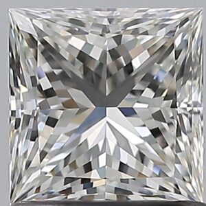 1 carat, H colour, VS2 clarity, Princess shape, Natural Diamond.