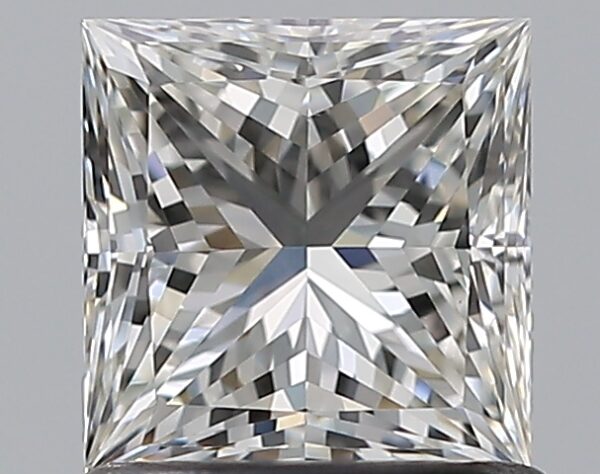 1 carat, H colour, VS2 clarity, Princess shape, Natural Diamond.