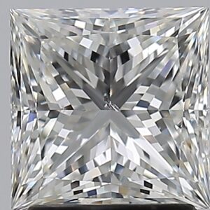 2.01 carat, H colour, SI2 clarity, Princess shape, Natural Diamond.
