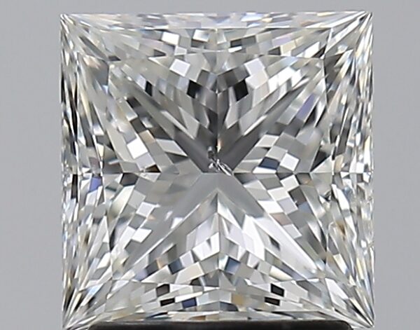 2.01 carat, H colour, SI2 clarity, Princess shape, Natural Diamond.