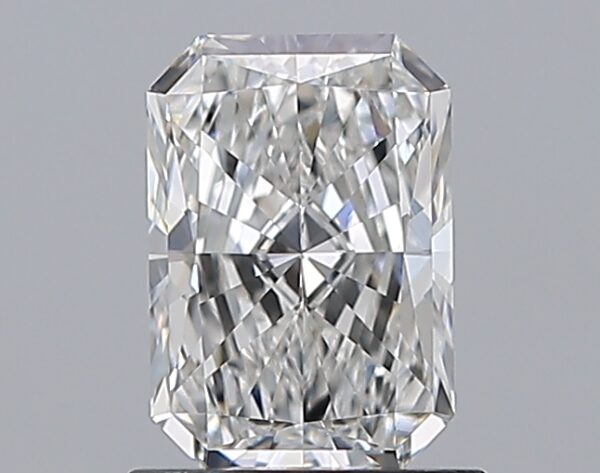 1.01 carat, F colour, SI1 clarity, Radiant shape, Natural Diamond.