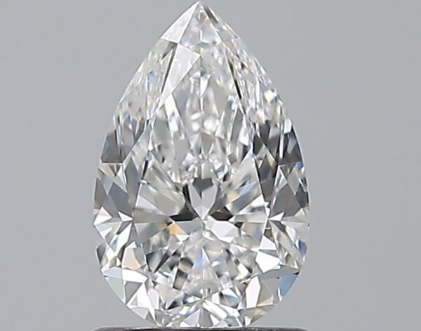 1.01 carat, E colour, SI1 clarity, Pear shape, Natural Diamond.