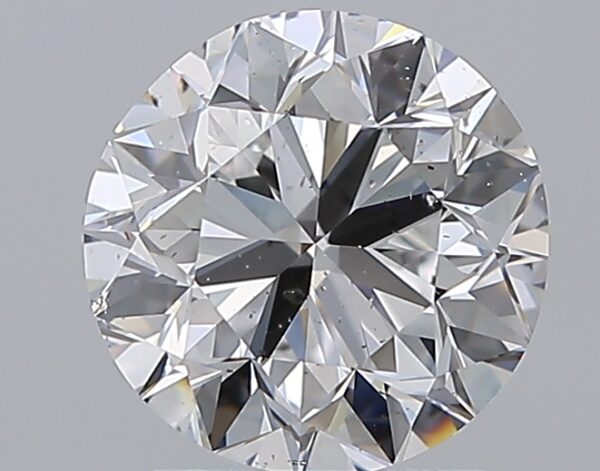 2.01 carat, D colour, SI1 clarity, Round shape, Natural Diamond.