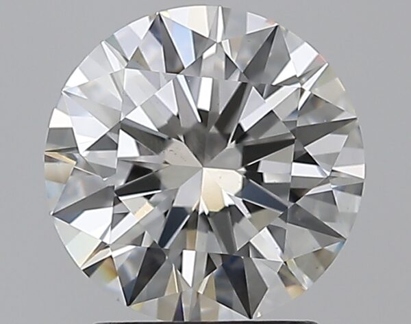 2.01 carat, H colour, SI1 clarity, Round shape, Natural Diamond.