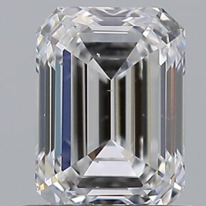 0.96 carat, D colour, SI1 clarity, Emerald shape, Natural Diamond.