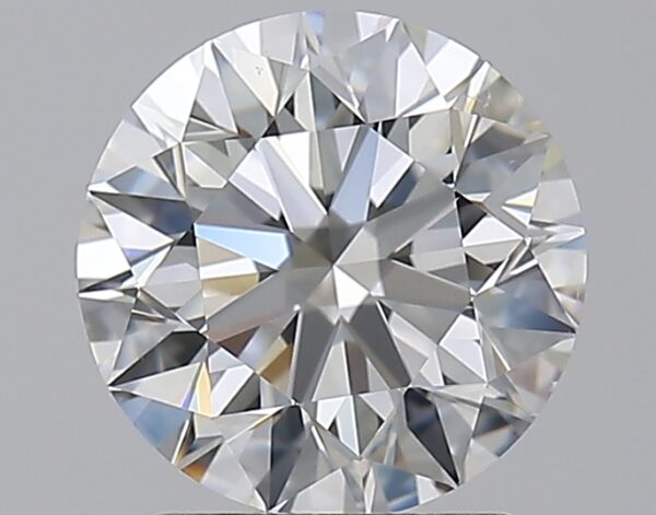 2.01 carat, H colour, SI1 clarity, Round shape, Natural Diamond.