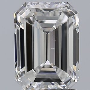 2 carat, E colour, VS2 clarity, Emerald shape, Natural Diamond.